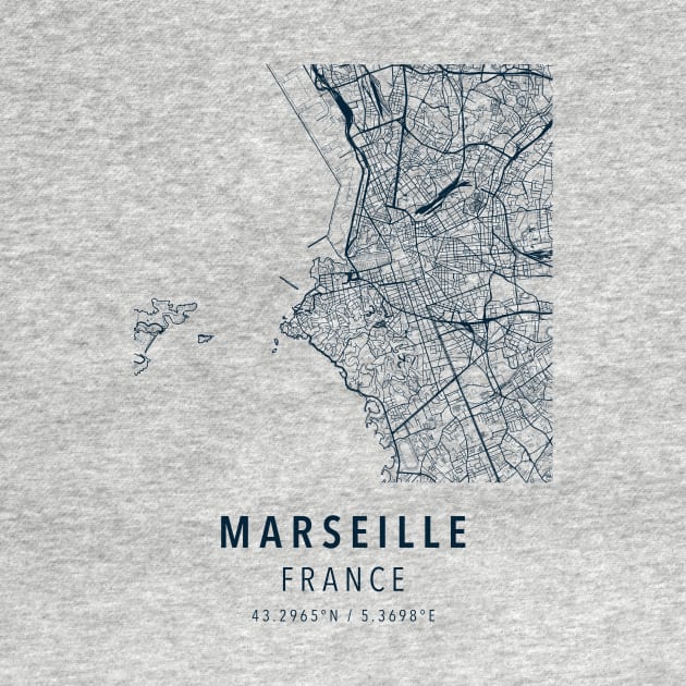 marseille simple map by boy cartograph